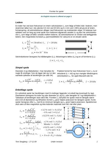 Formler for spoler - Tore A. Skogberg