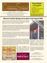 September 2009 - the Caroline Springs Community Update.