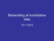 Behandling af kvantitative data_d 19 11 2012