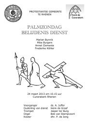 PALMZONDAG BELIJDENIS DIENST - PKN Rhenen