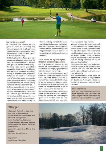 Clubblad januari – februari 2013 - Hoenshuis Golf