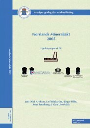 Norrlands Mineraljakt 2005 - Sveriges geologiska undersökning