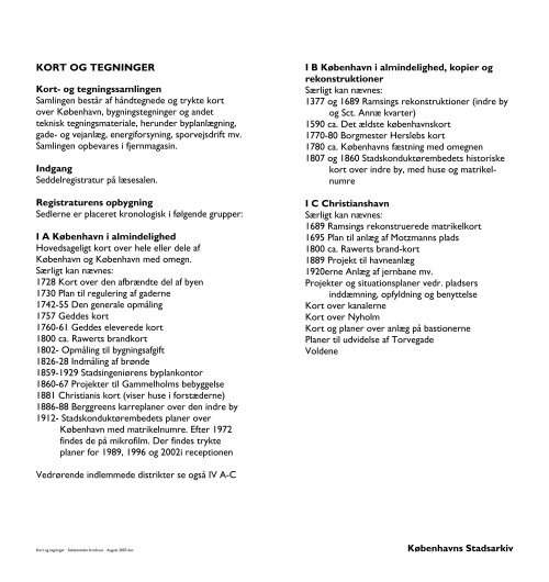 Vejledning til kort - Københavns Stadsarkiv - Københavns Kommune