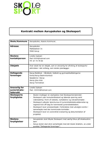 Kontrakt mellem Skive kommune og Skolesport