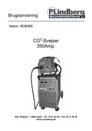 CO -Svejser 350Amp. - P.Lindberg A/S