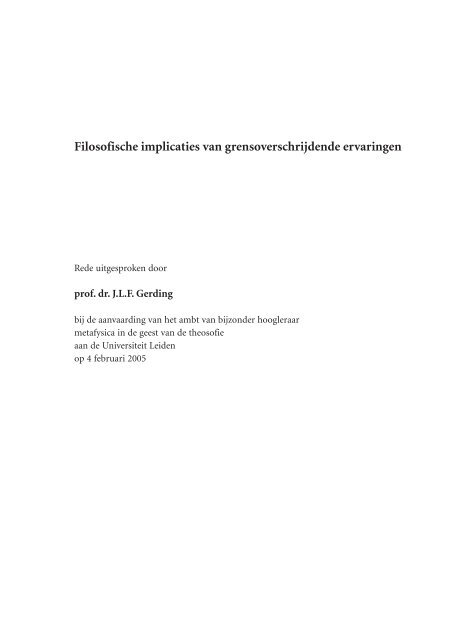 Grensoverschrijdende ervaringen - Parapsychologie in nederland