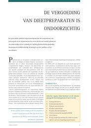 De vergoeding van dieetpreparaten is ondoorzichtig - Voeding & Visie