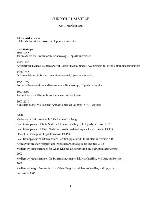 CURRICULUM VITAE