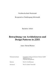 Betrachtung von Architekturen und Design-Patterns in J2EE