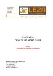 Handleiding MplusTSK T1220 klantenkaart en relatiebeheer - Leza