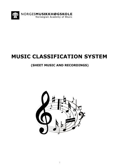 MUSIC CLASSIFICATION SYSTEM - Bibsys