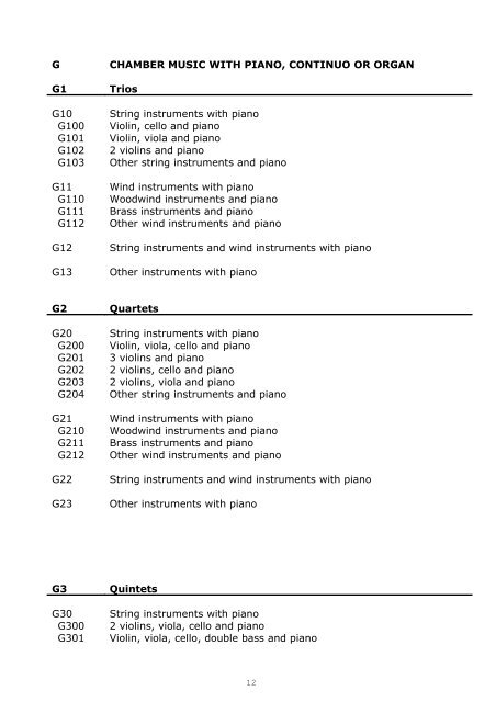 MUSIC CLASSIFICATION SYSTEM - Bibsys