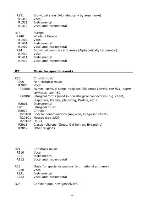 MUSIC CLASSIFICATION SYSTEM - Bibsys