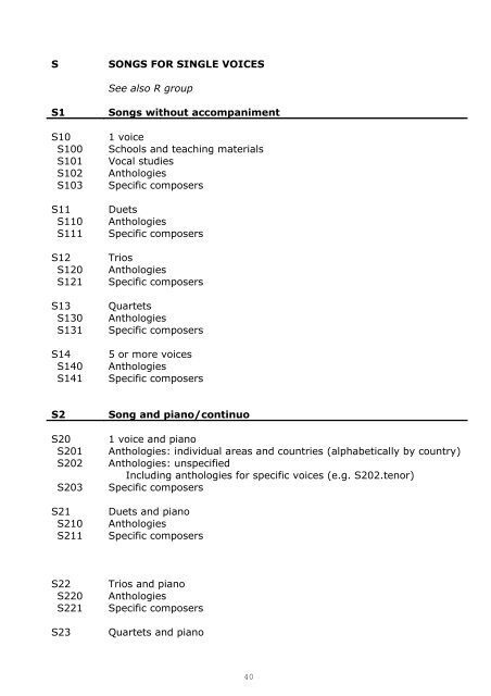 MUSIC CLASSIFICATION SYSTEM - Bibsys