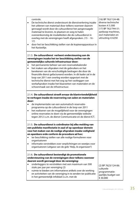 Cultuurbeleidsplan 2011 - 2013 - Gemeente Denderleeuw