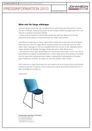 Dresscode - Skön stol för långa sittningar - Johanson Design