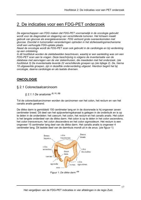 Het vergelijken van de FDG-PET indicaties in vier afdelingen in de ...