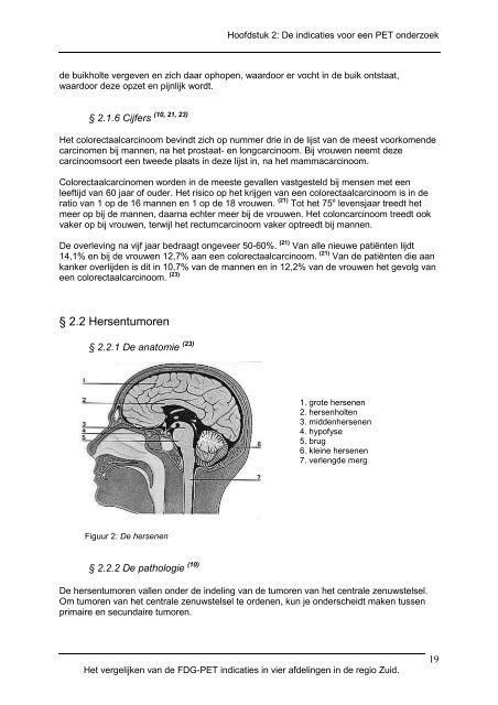 Het vergelijken van de FDG-PET indicaties in vier afdelingen in de ...