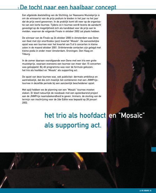 Bekijk sfeerverslag (pdf) - Jur Naessens Muziekprijs