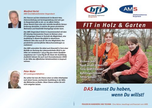 FIT in Holz & Garten - BFI Burgenland