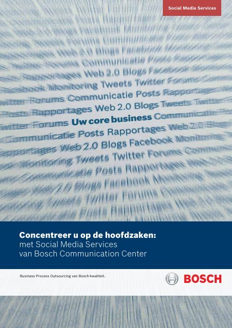 Social Media Services - Bosch Communication Center