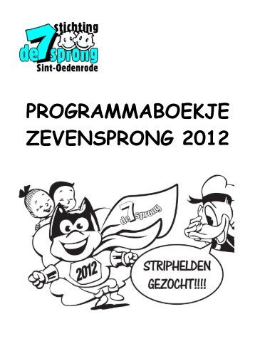 PROGRAMMABOEKJE ZEVENSPRONG 2012 - Stichting de ...
