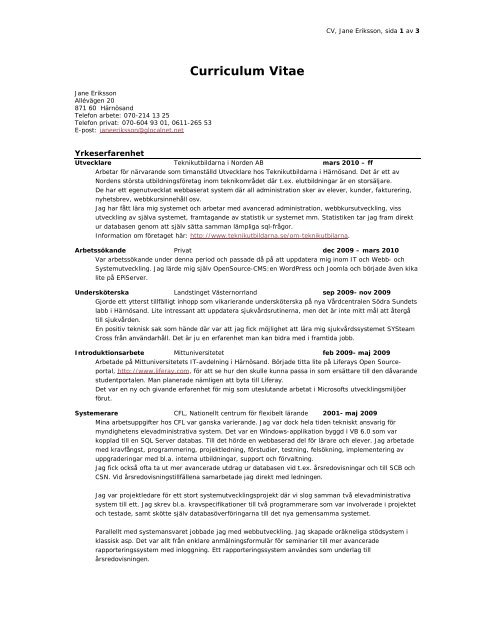 Curriculum Vitae