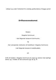 Forslag til driftsoverenskomst mellem Slagelse Kommune og Den ...