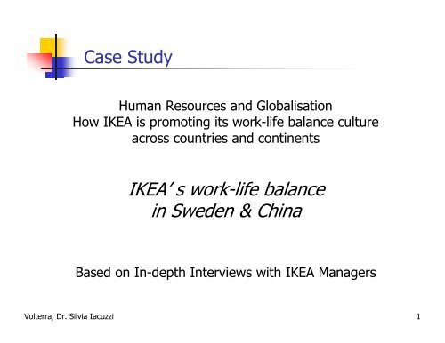 IKEA' s work-life balance in Sweden &amp; China - SIAF