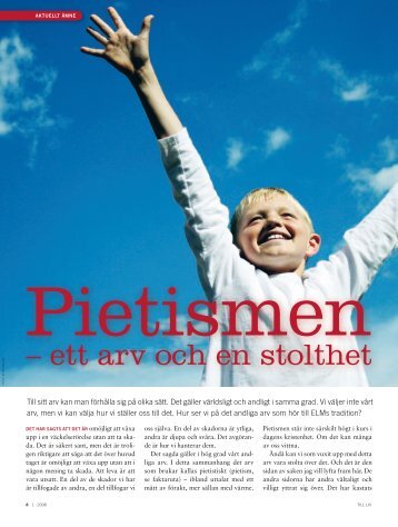 Pietismen – ett arv och en stolthet - Till Liv