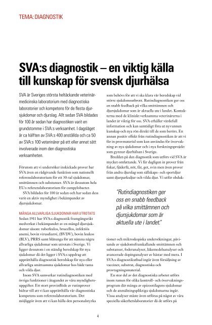 SVAvet nr 3 2011, Tema: diagnostik