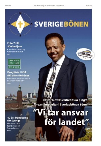 Pastor Destas eritreanska pingst- församling deltar i Sverigebönen 6 ...