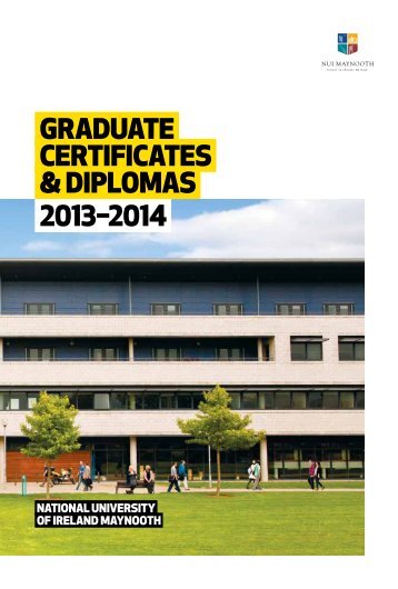 Diplomas & Certificate Programmes Prospectus - NUIM Graduate ...