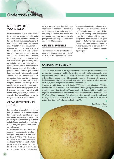 In dit nummer: - The European Fruit Magazine