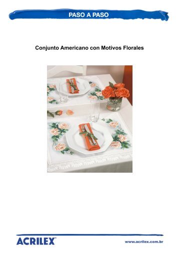 Conjunto Americano con Motivos Florales - Acrilex