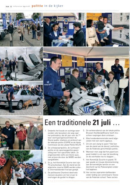 Een traditionele 21 juli … - Federale politie