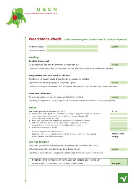 kunt u de weerstand-check en index downloaden - UGCN