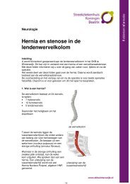 Hernia en stenose in de lendenwervelkolom - Streekziekenhuis ...
