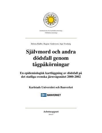 Självmord och andra dödsfall genom tågpåkörningar