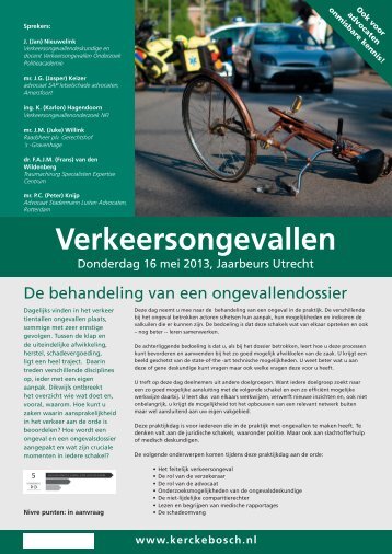 Verkeersongevallen - Uitgeverij Kerckebosch