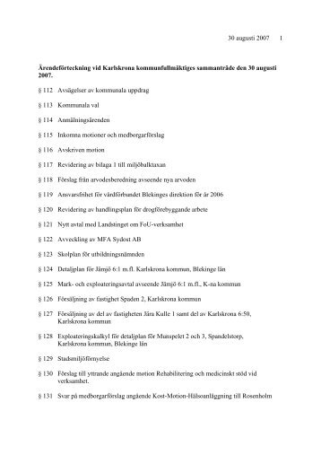 Plats och tid - Karlskrona kommun