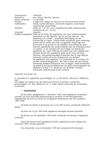 CBHO 1999 045.pdf - College van Beroep voor het Hoger Onderwijs