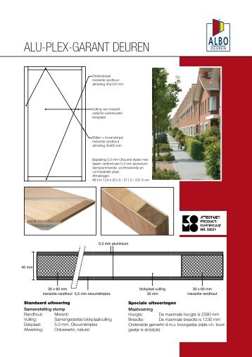 Alu-plex-gArAnt deuren - Albo Deuren