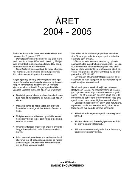 Årsberetning 2004/2005 - Dansk Skovforening