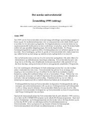 Det norske universitetsråd Årsmelding 1995 (utdrag)