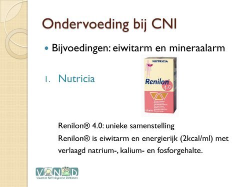 Navorming Eeklo - Dieet bij chronische nierinsufficiëntie