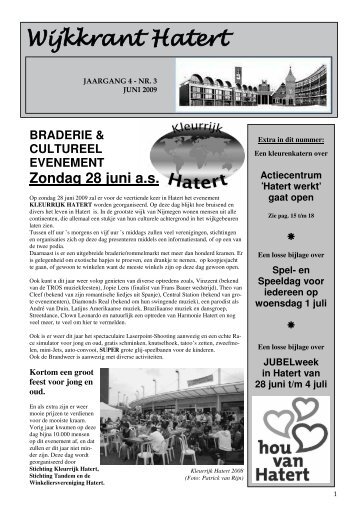 Jaargang 4, nummer 3 (juni 2009) - Wijkkrant Hatert