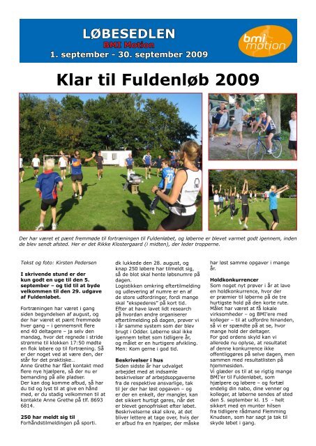 Klar til Fuldenløb 2009 - Beder-Malling Idrætsforening