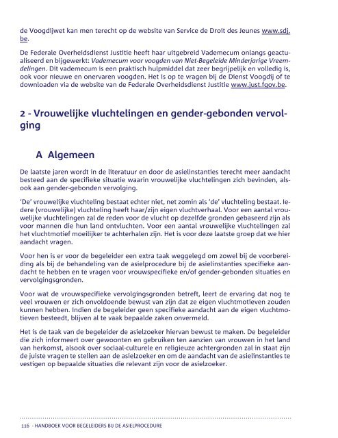 HANDBOEK VOOR BEGELEIDERS BIJ DE ASIELPROCEDURE