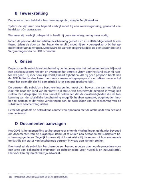 HANDBOEK VOOR BEGELEIDERS BIJ DE ASIELPROCEDURE